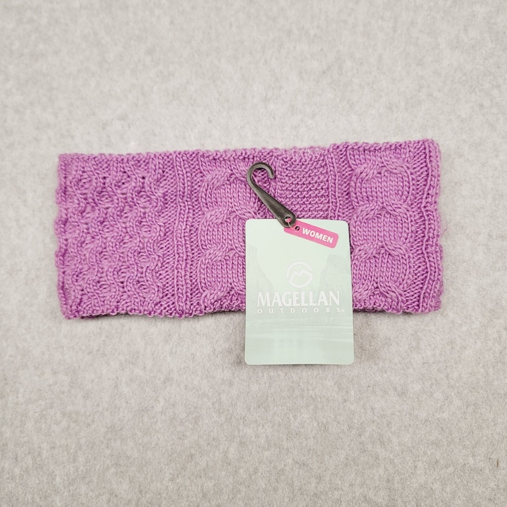 Magellan Outdoors Mag Cable Headband Women One Size‎ Pink Winter Knit Fleece